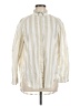 Mikoh 100% Cotton Stripes Ivory Long Sleeve Button-Down Shirt Size Med (2) - photo 1