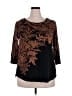 Avenue Black 3/4 Sleeve Top Size 20 Plus - photo 1