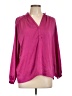 Maje 100% Polyester Burgundy Long Sleeve Blouse Size Lg (3) - photo 1