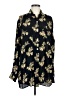 Chico's Design 100% Rayon Floral Black Long Sleeve Blouse Size Med (1) - photo 1