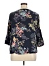 Cj Banks 100% Rayon Floral Blue 3/4 Sleeve Blouse Size 1X - photo 2