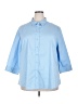 Port Authority Blue 3/4 Sleeve Button-Down Shirt Size 4XL - photo 1