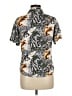 Assorted Brands Tropical Gray Short Sleeve Blouse Size M - photo 2