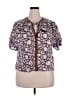 Old Navy Brown Short Sleeve Blouse Size 2X - photo 1