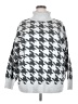 Vince Camuto Houndstooth Silver Turtleneck Sweater Size 3X - photo 1