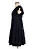 Max Studio Solid Black Casual Dress Size M - photo 5