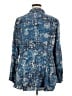 Lola P. Print Blue Long Sleeve Blouse Size XL - photo 2