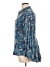 Lola P. Print Blue Long Sleeve Blouse Size XL - photo 5