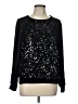 Cache 100% Polyester Black Long Sleeve Blouse Size L - photo 1
