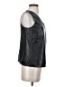 Vince. 100% Leather Solid Black Sleeveless Blouse Size 4 - photo 4