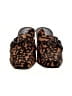 Calvin Klein 100% Leather Animal Print Brown Mule/Clog Size 8 1/2 - photo 2