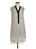 H&M 100% Polyester Polka Dots Gray Casual Dress Size 6 - photo 1