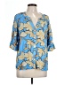 Tribal 100% Rayon Blue 3/4 Sleeve Blouse Size L - photo 1