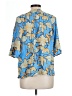 Tribal 100% Rayon Blue 3/4 Sleeve Blouse Size L - photo 2