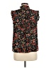Ann Taylor LOFT 100% Polyester Floral Black Sleeveless Blouse Size M (petite) - photo 2