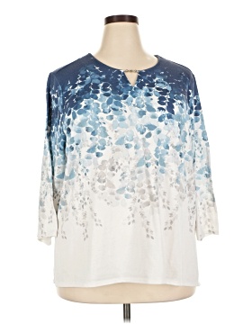 Alfred Dunner 3/4 Sleeve T Shirt