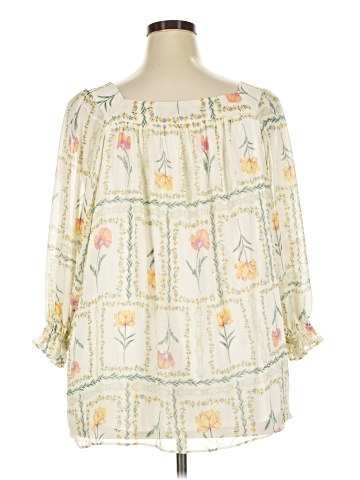 LC Lauren Conrad 3/4 Sleeve Blouse (view 2)