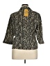 Kathy Che 100% Polyester Chevron-herringbone Black 3/4 Sleeve Blouse Size 14 - photo 2