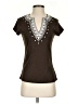 Ann Taylor Brown Short Sleeve Top Size S - photo 1