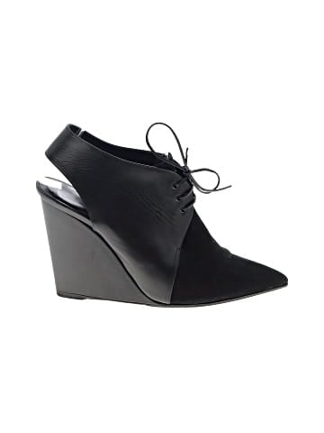 Christian Dior  Black Leather Wedge Lace-up Shoes  (view 1)