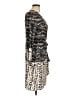 BCBGMAXAZRIA Animal Print Gray Casual Dress Size L - photo 4