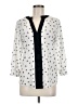 Cynthia Steffe 100% Polyester Print White Ivory 3/4 Sleeve Blouse Size M - photo 1