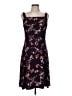 Chaps 100% Polyester Floral Black Cocktail Dress Size M - photo 1