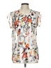 Daniel Rainn 100% Polyester White Short Sleeve Blouse Size L - photo 1
