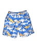 Hanna Andersson 100% Recycled Polyester Print Blue Board Shorts Size 6 - 7 - photo 1