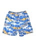 Hanna Andersson 100% Recycled Polyester Print Blue Board Shorts Size 6 - 7 - photo 2
