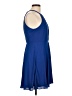 Express 100% Polyester Solid Blue Cocktail Dress Size 10 - photo 4