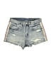 Blank NYC 100% Cotton Stripes Blue Denim Shorts Size 25 waist - photo 1