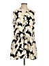 Nine West 100% Polyester Graphic Ivory Casual Dress Size L (petite) - photo 1