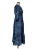 Sandro 100% Silk Paisley Blue Casual Dress Size XL (4) - photo 4