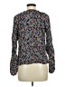 Gap 100% Viscose Floral Blue Long Sleeve Blouse Size M - photo 2