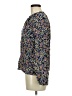 Gap 100% Viscose Floral Blue Long Sleeve Blouse Size M - photo 5