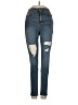 Topshop Hearts Blue Jeans Size 26 waist - photo 1