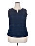 Market and Spruce 100% Polyester Blue Sleeveless Blouse Size XXL - photo 1
