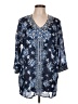 Chico's Blue 3/4 Sleeve Blouse Size Lg (2) - photo 1