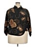 Assorted Brands Print Black 3/4 Sleeve Blouse Size 2X (estimated) - photo 1