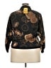 Assorted Brands Print Black 3/4 Sleeve Blouse Size 2X (estimated) - photo 2