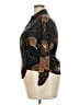 Assorted Brands Print Black 3/4 Sleeve Blouse Size 2X (estimated) - photo 5
