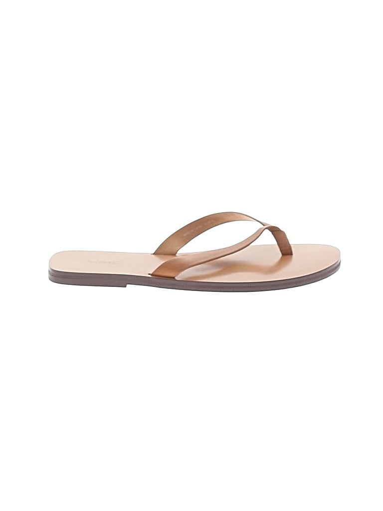 Pre-owned Madewell Flip Flops In Tan