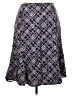 Talbots 100% Silk Argyle Purple Silk Skirt Size 16 Petite - photo 1