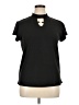 NY Collection Black Short Sleeve Top Size XL - photo 1