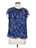Ramy Brook 100% Polyester Blue Short Sleeve Blouse Size M - photo 1