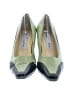 Bellini 100% Leather Color Block Green Heels Size 7 1/2 - photo 2