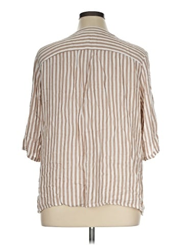 Jones New York Signature 3/4 Sleeve Button-Down Shirt (view 2)