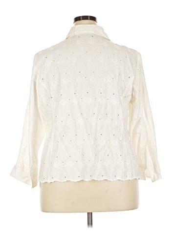 Kate Hill 3/4 Sleeve Button-Down Shirt (view 2)