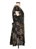 ABound 100% Rayon Paisley Black Cocktail Dress Size L - photo 4